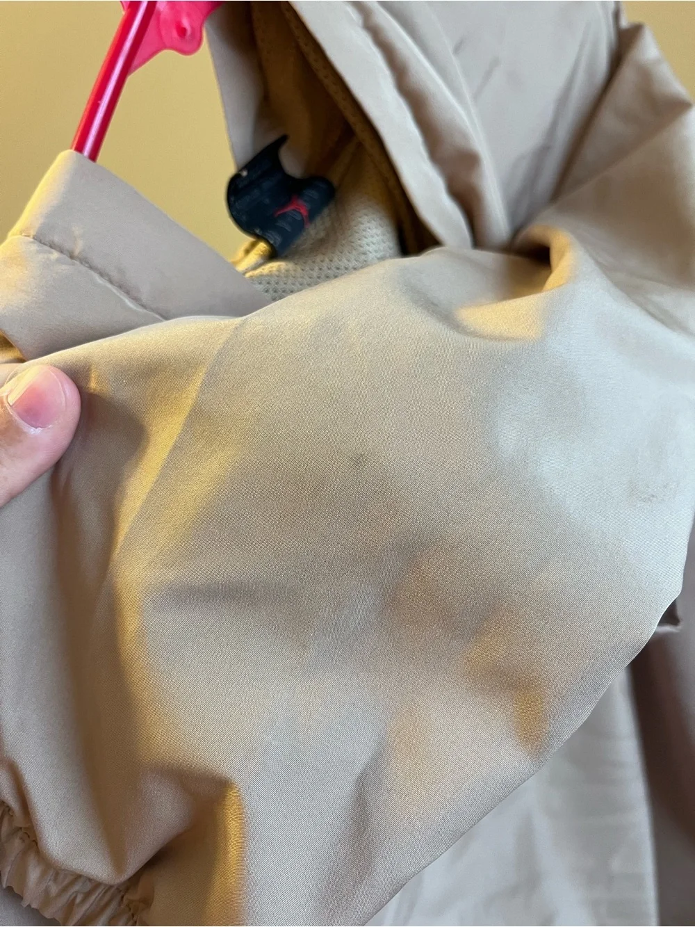 Boys Jordan Hooded Windbreaker Jacket in Tan/Hemp Colorway